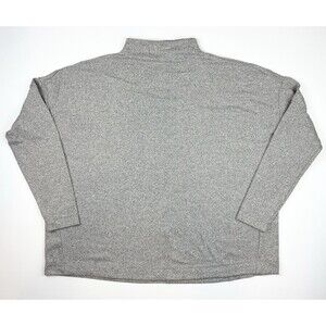 Ann Taylor Loft Gray Boxy Cropped Cozy Oversized Knit Mock Neck Sweater, Medium